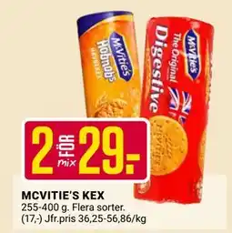 ÖoB MCVITIE’S KEX erbjuda