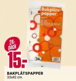 ÖoB BAKPLÅTSPAPPER erbjuda