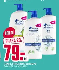 ÖoB HEAD & SHOULDERS SCHAMPO erbjuda