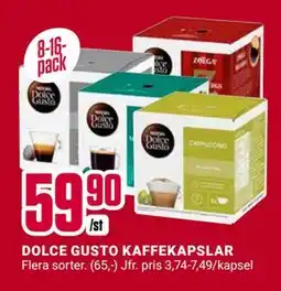 ÖoB DOLCE GUSTO KAFFEKAPSLAR erbjuda