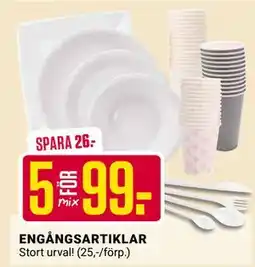 ÖoB ENGÅNGSARTIKLAR erbjuda