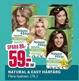 ÖoB NATURAL & EASY HÅRFÄRG erbjuda