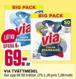 ÖoB VIA TVÄTTMEDEL erbjuda