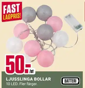 ÖoB LJUSSLINGA BOLLAR erbjuda