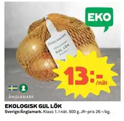 Coop Daglivs EKOLOGISK GUL LÖK erbjuda