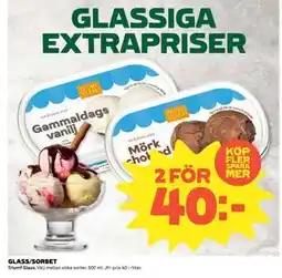 Coop Daglivs GLASS/SORBET erbjuda