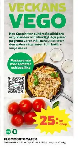 Coop Daglivs PLOMMONTOMATER erbjuda