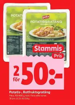 ICA Kvantum Potatis-, Rotfruktsgratäng, Medlemspris erbjuda