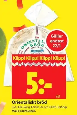 ICA Kvantum Orientaliskt bröd erbjuda