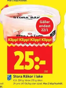 ICA Kvantum Stora Räkor i lake erbjuda