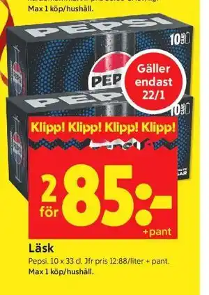 ICA Kvantum Läsk erbjuda