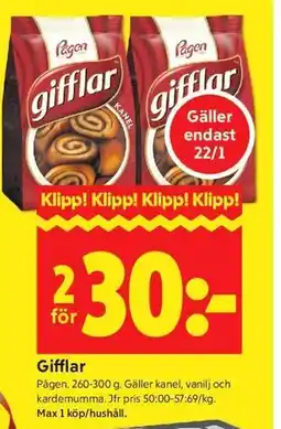 ICA Kvantum Gifflar erbjuda