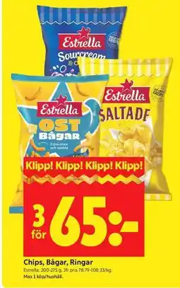 ICA Kvantum Chips, Bågar, Ringar erbjuda