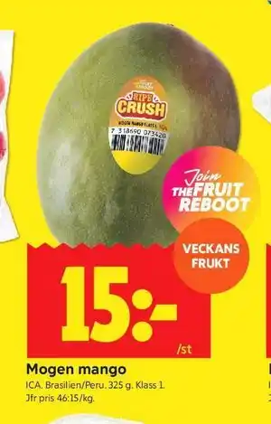 ICA Kvantum Mogen mango erbjuda