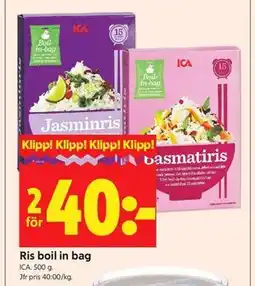 ICA Kvantum Ris boil in bag erbjuda