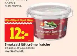 ICA Kvantum Smaksatt lätt crème fraiche erbjuda