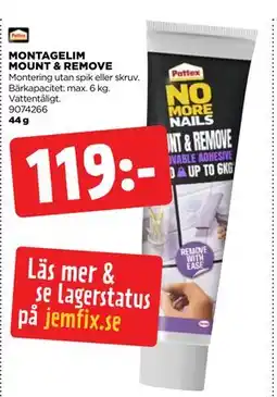 Jem&Fix MONTAGELIM MOUNT & REMOVE erbjuda