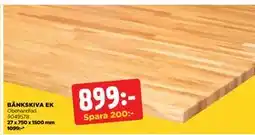 Jem&Fix BÄNKSKIVA EK erbjuda