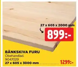 Jem&Fix BÄNKSKIVA FURU erbjuda