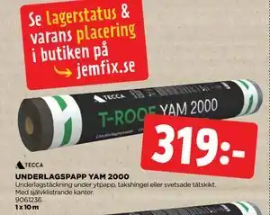 Jem&Fix UNDERLAGSPAPP YAM 2000 erbjuda