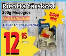 Supergrossen Ricotta färskost erbjuda