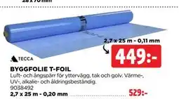 Jem&Fix BYGGFOLIE T-FOIL erbjuda