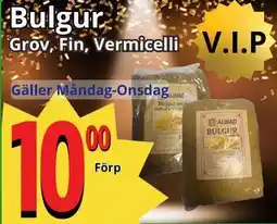 Supergrossen Bulgur, Medlemspris erbjuda