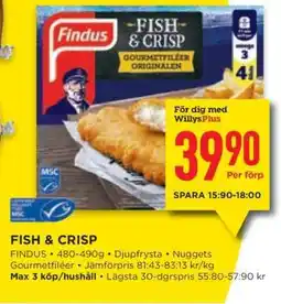Willys FISH & CRISP erbjuda