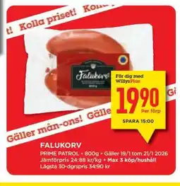 Willys Falukorv erbjuda