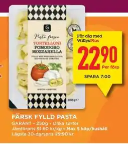 Willys Färsk fylld pasta erbjuda