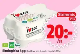 ICA Supermarket Ekologiska ägg erbjuda