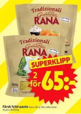 ICA Supermarket Färsk fylld pasta erbjuda