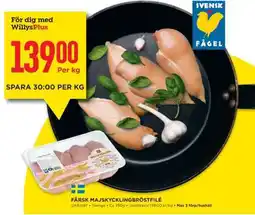 Willys Färsk majskycklingbröstfilé erbjuda