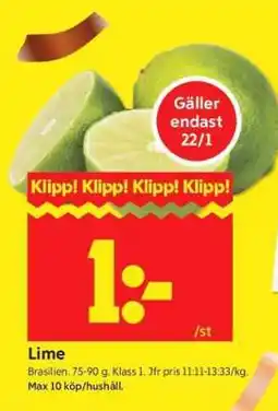 ICA Supermarket Lime erbjuda