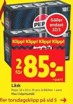 ICA Supermarket Pepsi erbjuda