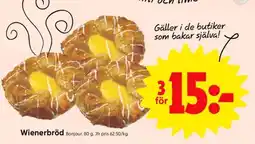 ICA Supermarket Wienerbröd erbjuda