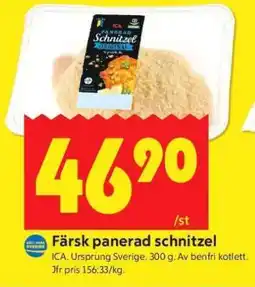 ICA Supermarket FÄRSK PANERAD SCHNITZEL erbjuda