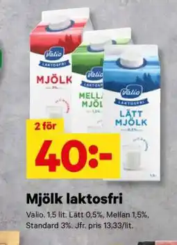 City Gross Mjölk laktosfri erbjuda