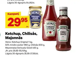 City Gross Ketchup, Chilisås, Majonnäs erbjuda