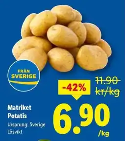 Lidl Matriket Potatis erbjuda