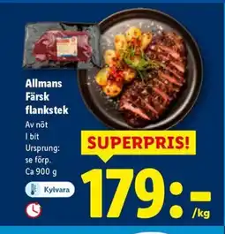Lidl Allmans Färsk flankstek erbjuda