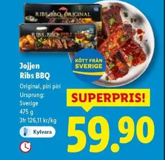 Lidl Jojjen Ribs BBQ erbjuda