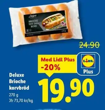 Lidl Deluxe Brioche korvbröd erbjuda