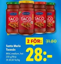 Lidl Santa Maria Tacosȧs erbjuda