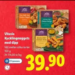 Lidl Vitasia Kycklingnuggets med dipp erbjuda