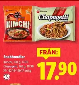 Lidl Snabbnudlar erbjuda