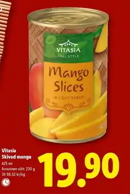 Lidl Vitasia Skivad mango erbjuda