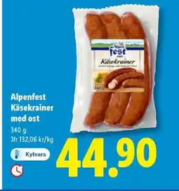 Lidl Alpenfest Käsekrainer med ost erbjuda