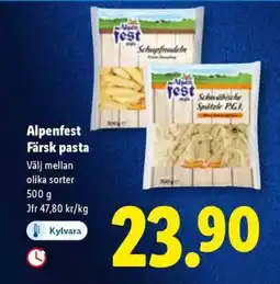 Lidl Alpenfest Färsk pasta erbjuda