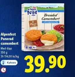 Lidl Alpenfest Panerad camembert erbjuda